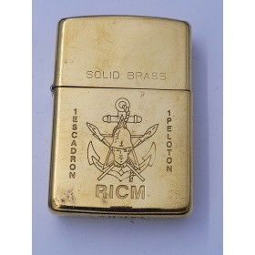 Régiment d'Infanterie Chars de Marine 1°Esc 1°Pel 1992 Solid Brass Anniv RICM